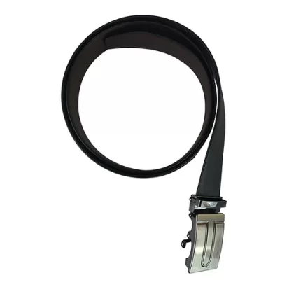 Men Reversible Leather Belt Black