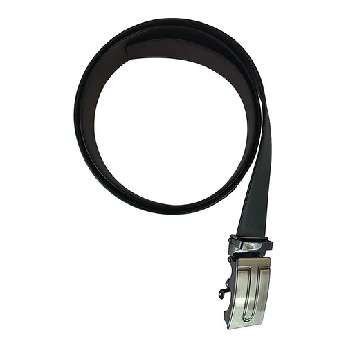 Men Reversible Leather Belt Black