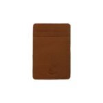 Leather Slim Card Holder With RFID Tan