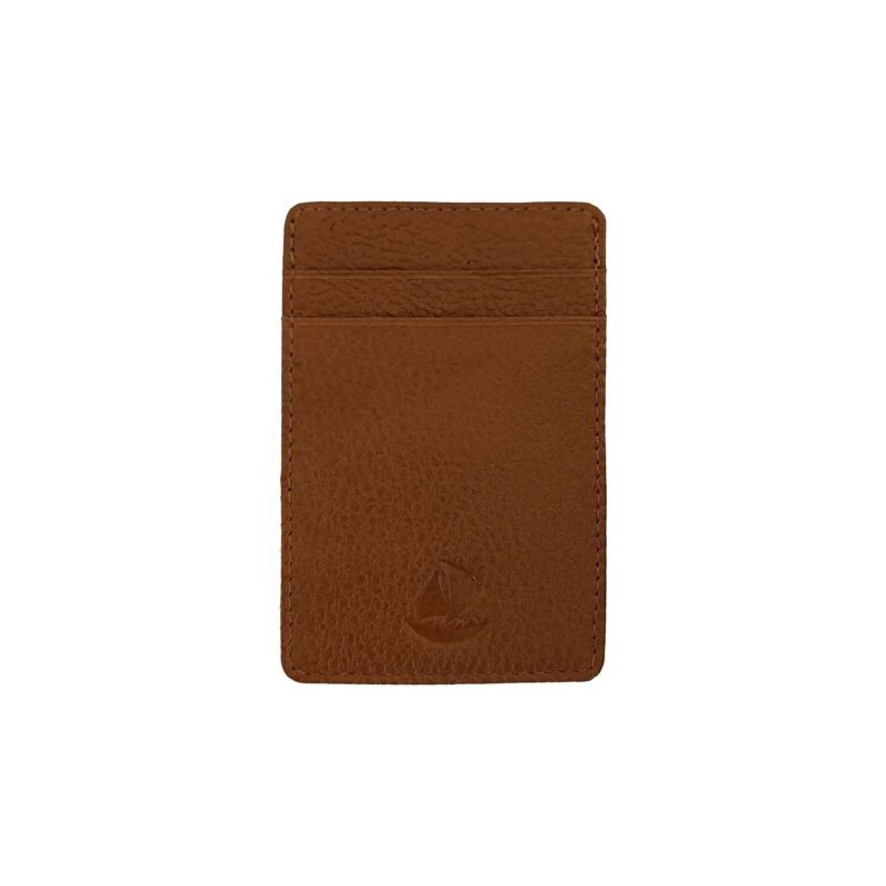 Leather Slim Card Holder With RFID Tan