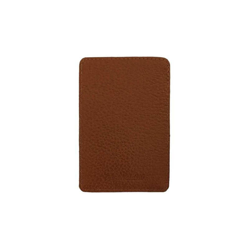 Leather Slim Card Holder With RFID Tan