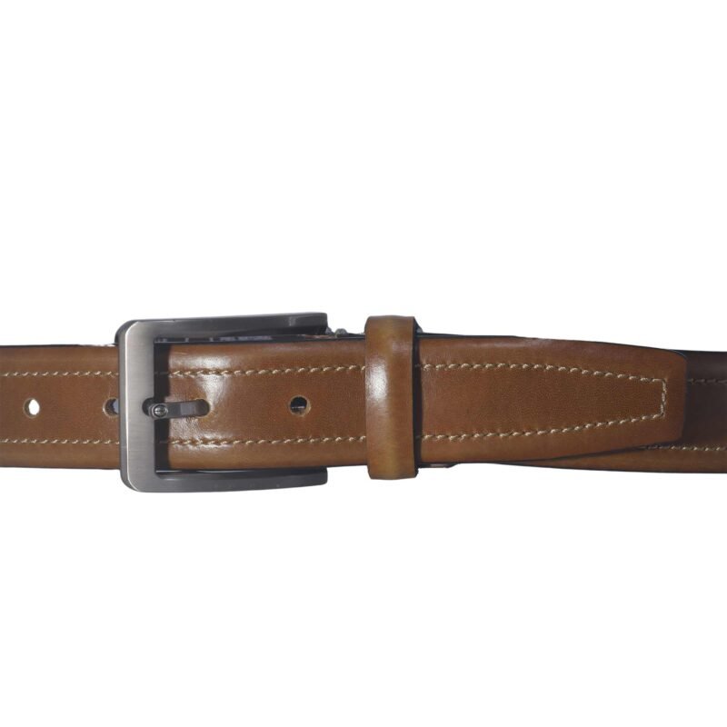 Formal Genuine Leather Belt for Men Tan