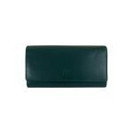 Green Ladies Leather Clutch Wallet