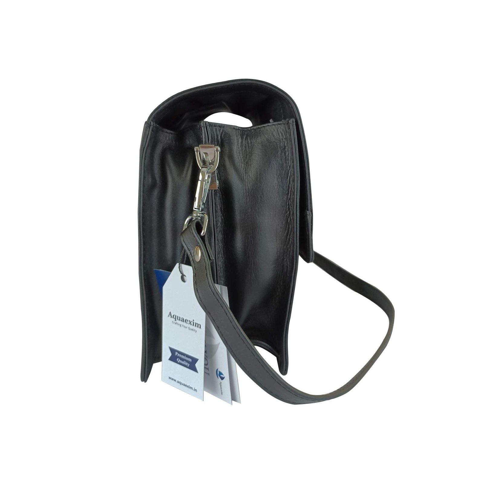 Genuine Leather Ladies Sling Bag Black