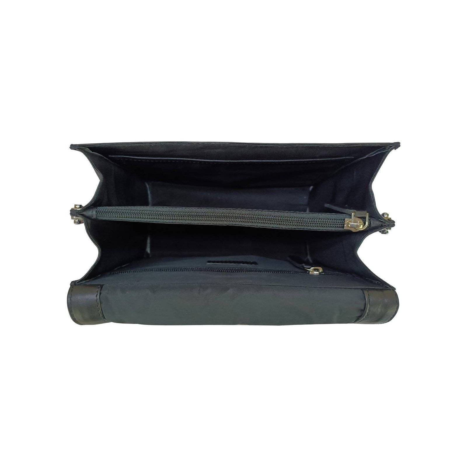 Genuine Leather Ladies Sling Bag Black