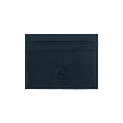 Leather Slim Card Holder With RFID blue