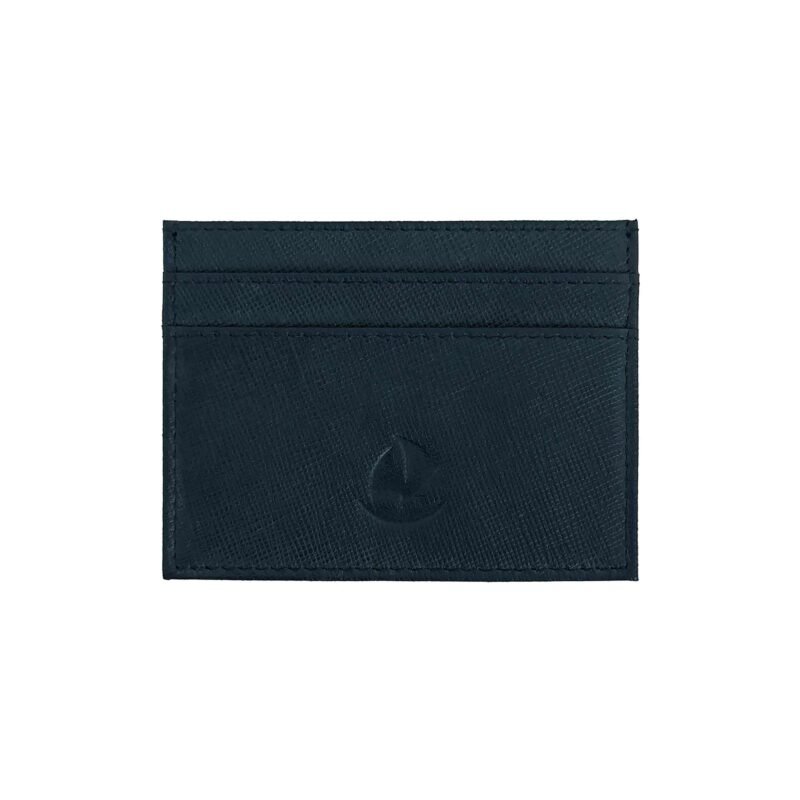 Leather Slim Card Holder With RFID blue