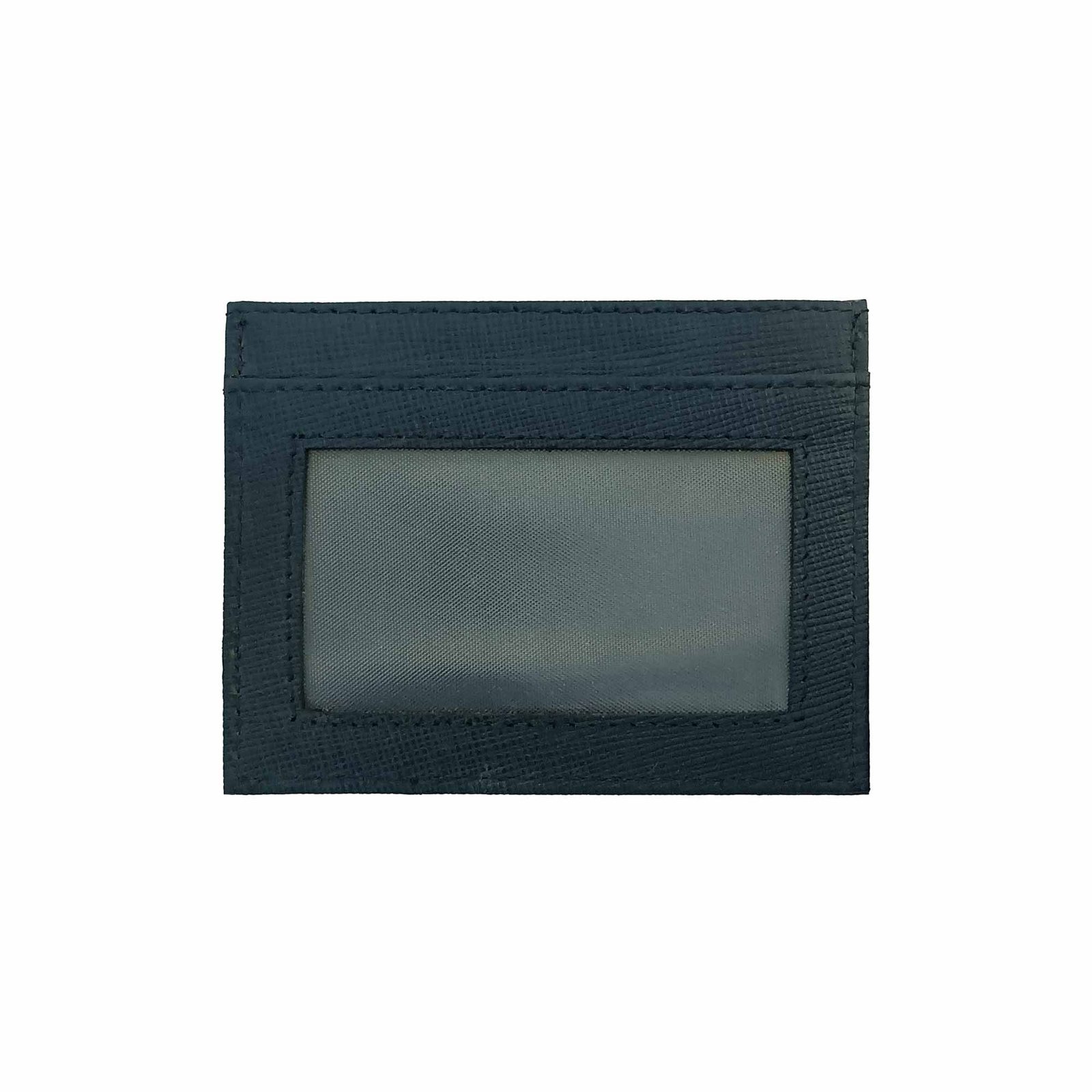 Leather Slim Card Holder With RFID Blue