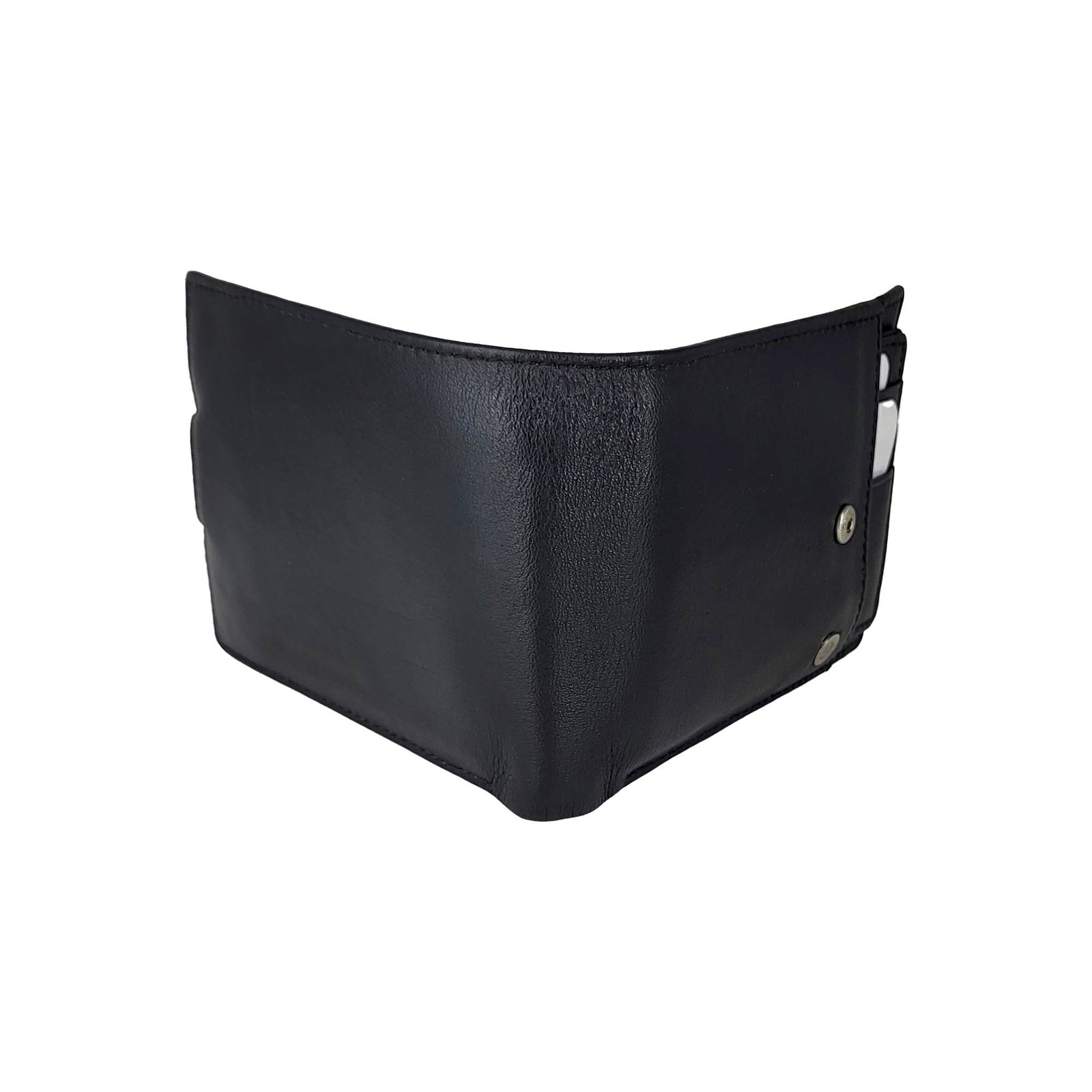 Bi Fold Leather Card Holder Wallet for Men With RFID Black