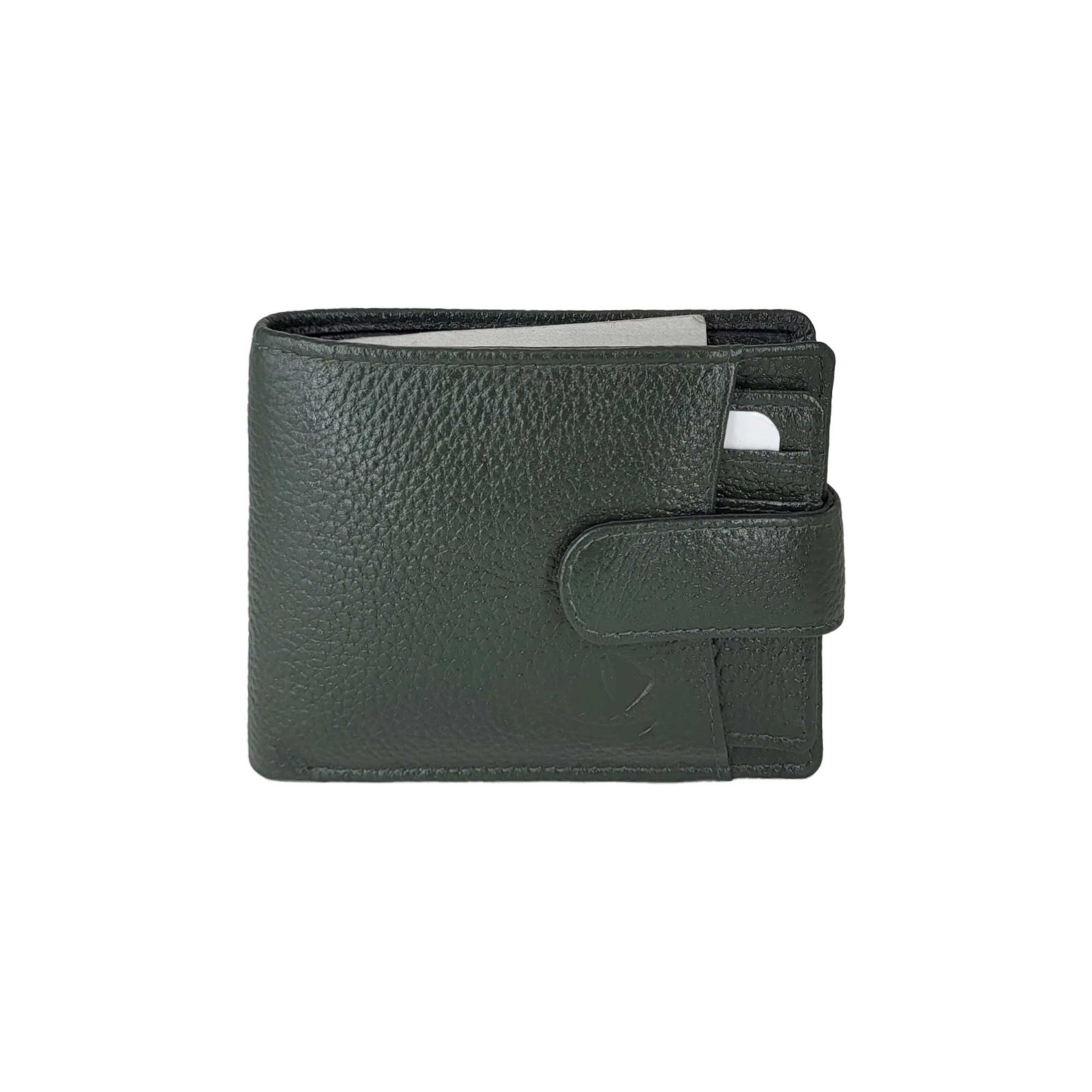 Leather Card Holder Wallet for Men With RFID Green