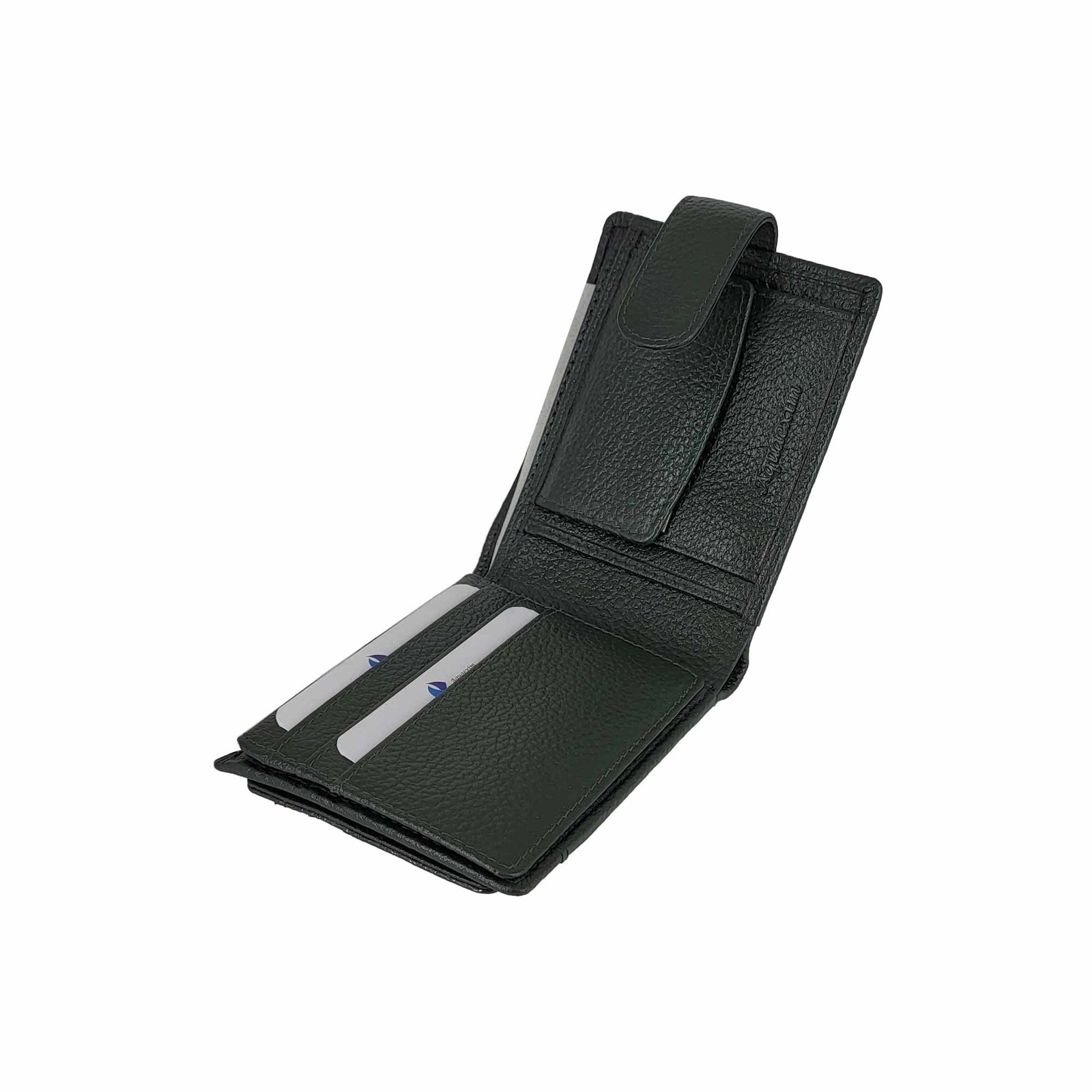 Leather Card Holder Wallet for Men With RFID Green