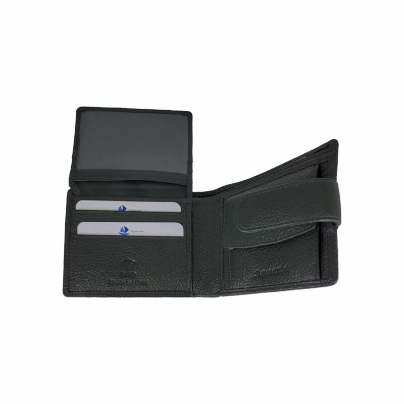 Leather Card Holder Wallet for Men With RFID Green