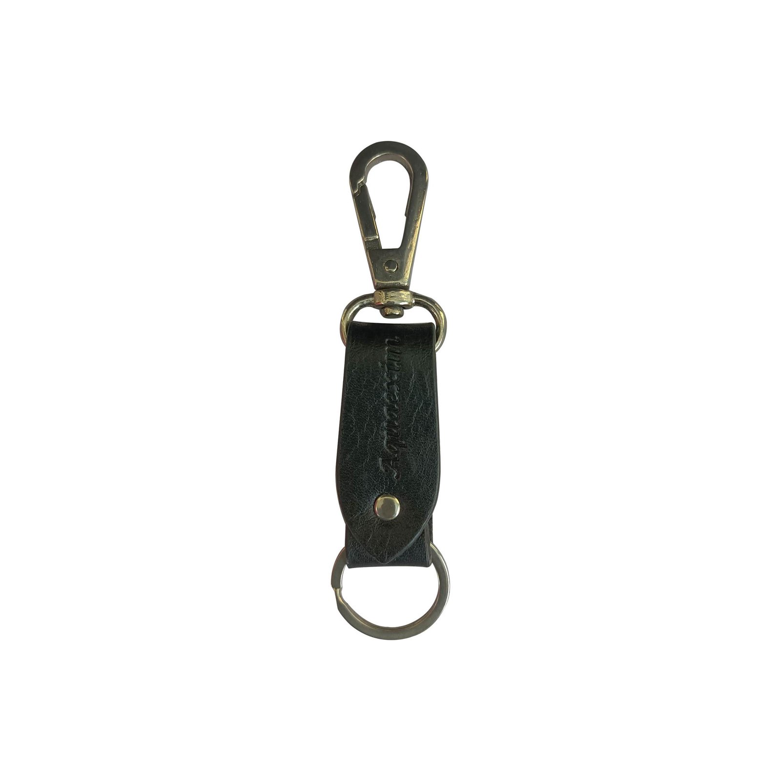 Key Ring With Dog Hook Black