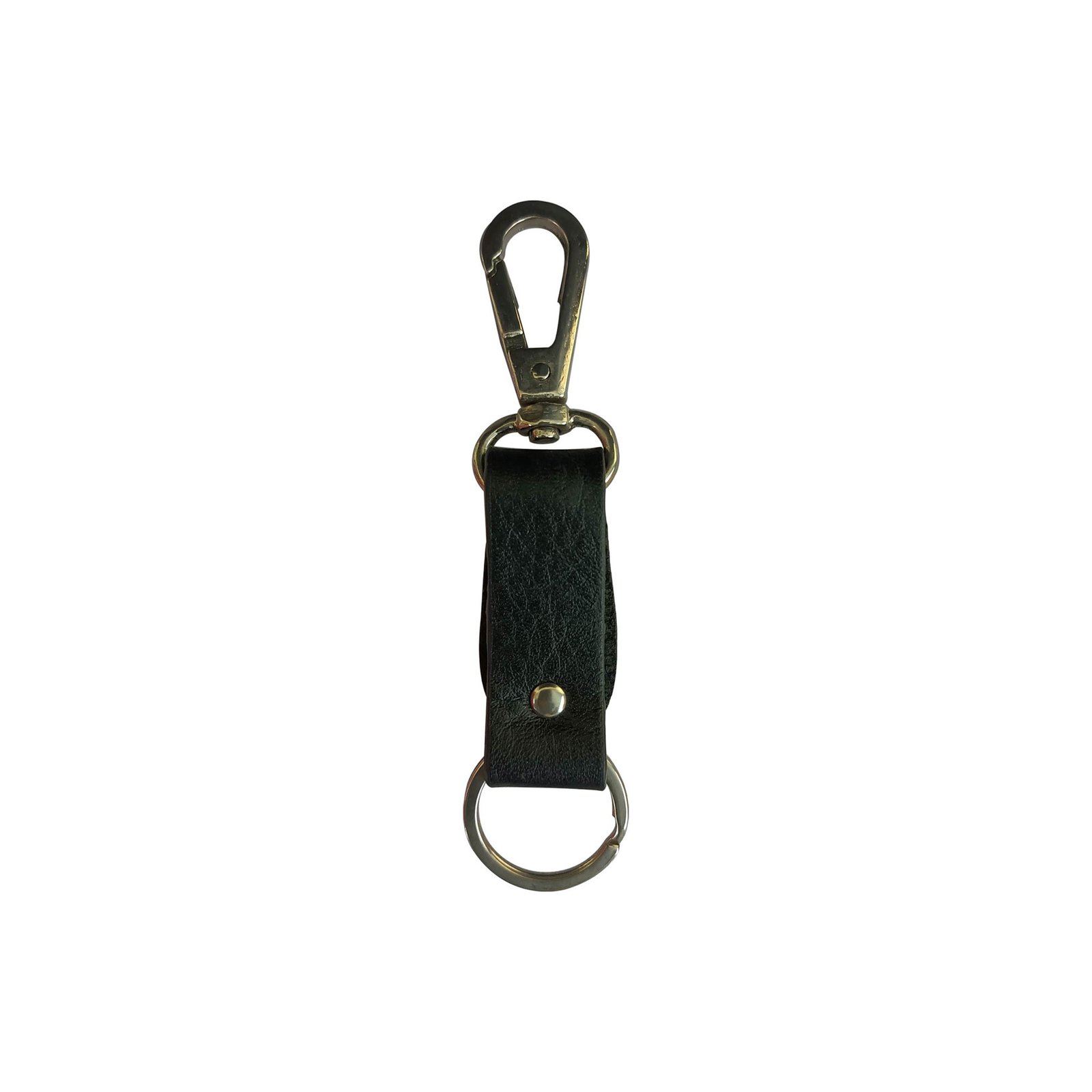Key Ring With Dog Hook Black