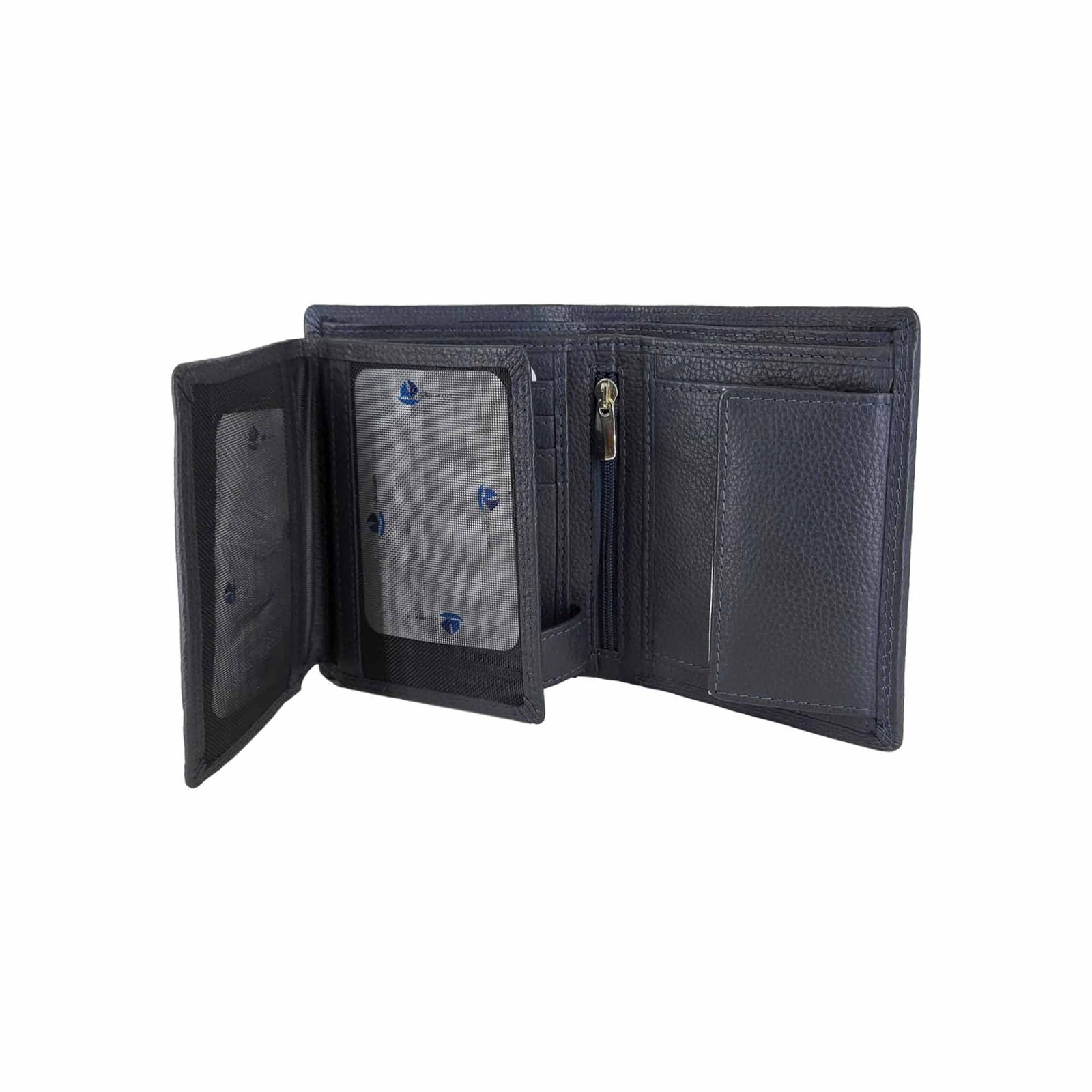 Leather Note Case Wallet for Men With RFID Blue Leather Note Case Wallet for Men With RFID Blue