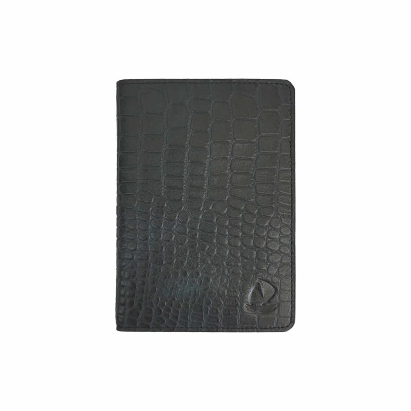 Black Leather Minimal Passport Holder
