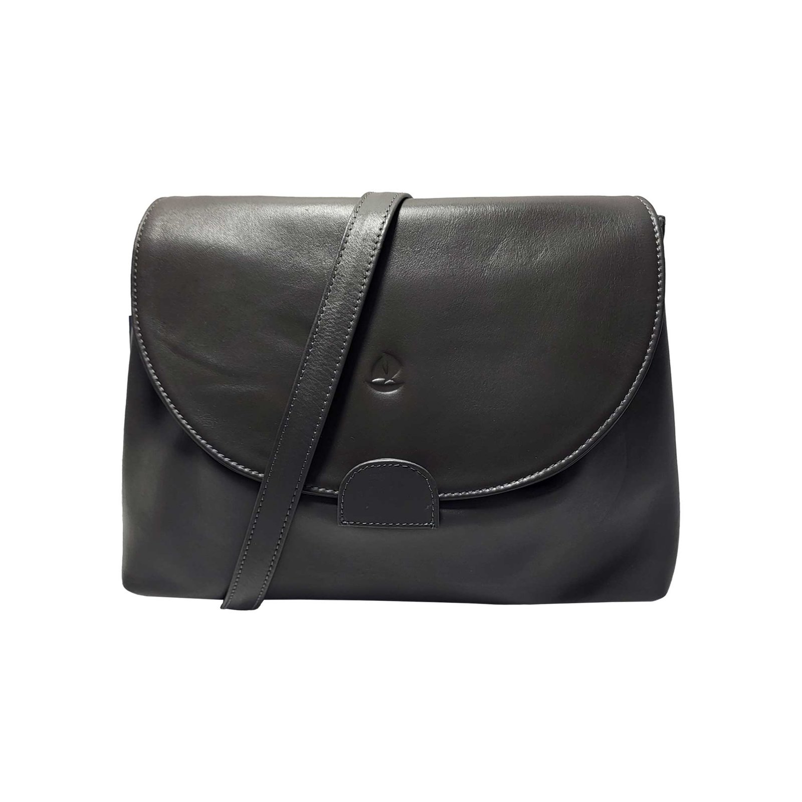ladies Leather shoulder bag Gray