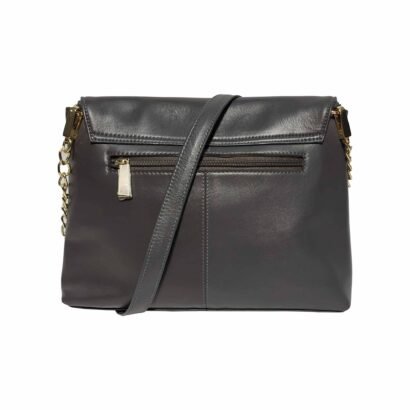 ladies Leather shoulder bag Gray