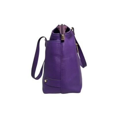 Premium Ladies Leather Specious Tote Bag Purple