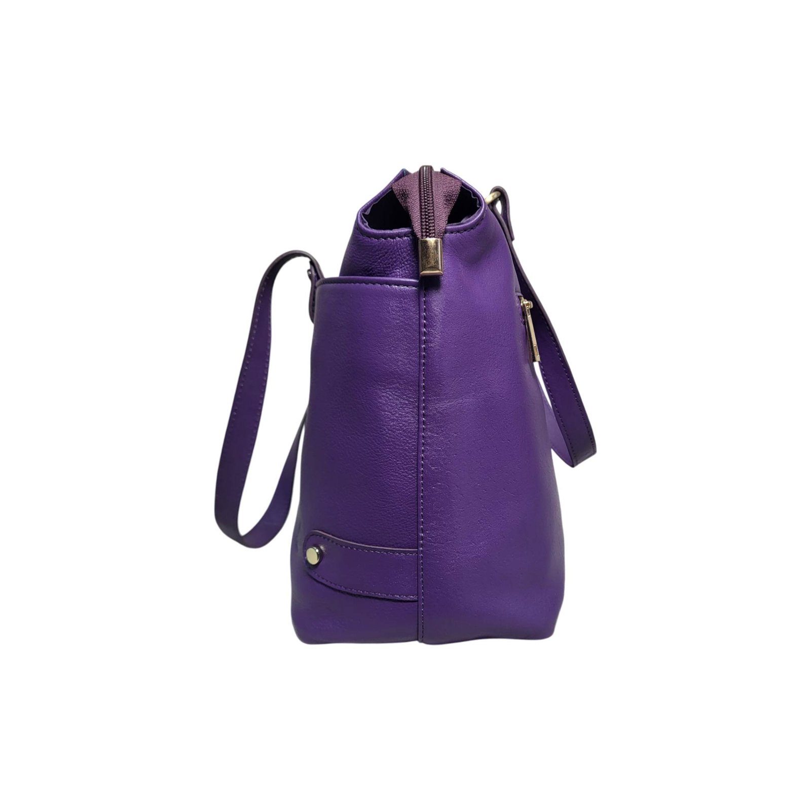 Premium Ladies Leather Specious Tote Bag Purple