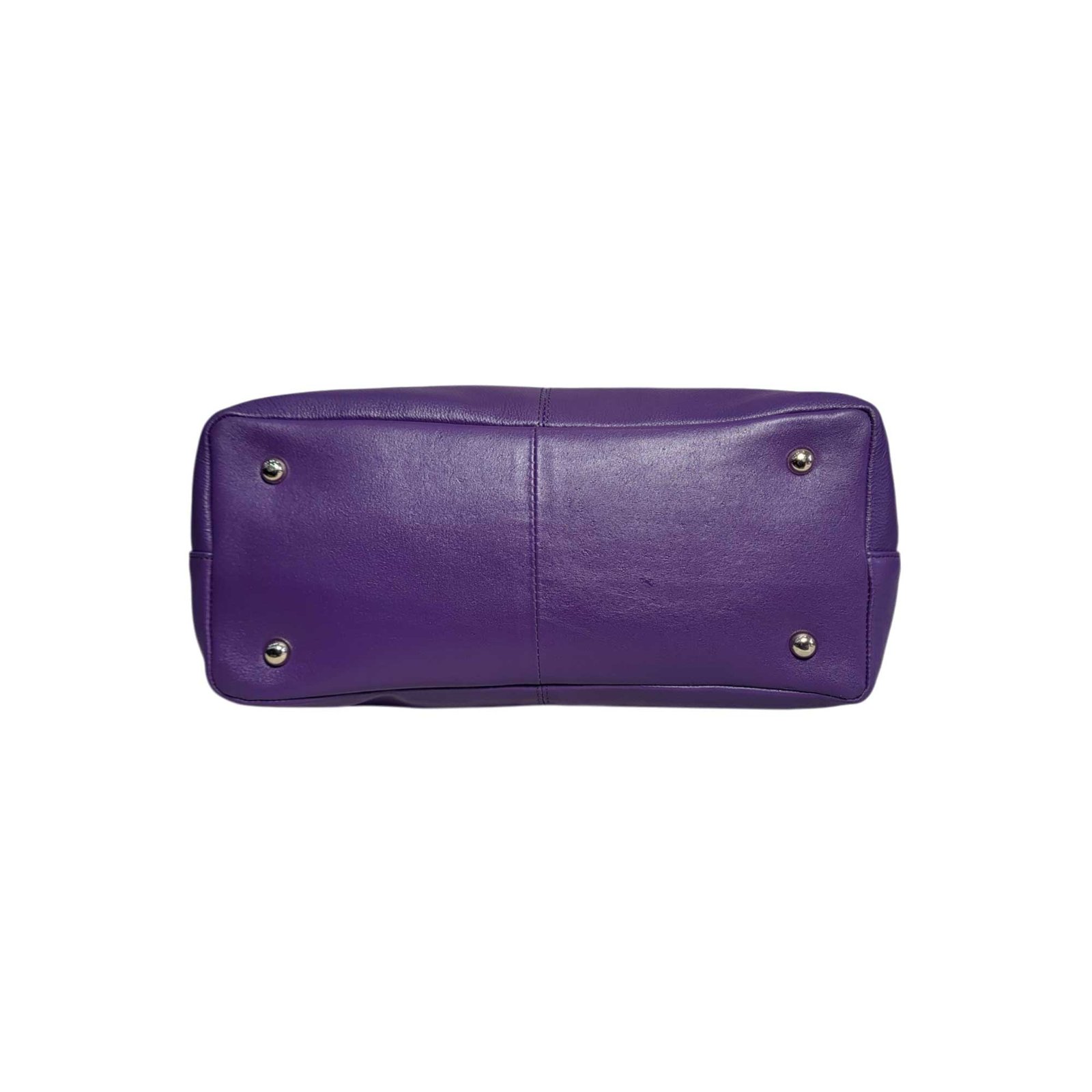 Premium Ladies Leather Specious Tote Bag Purple