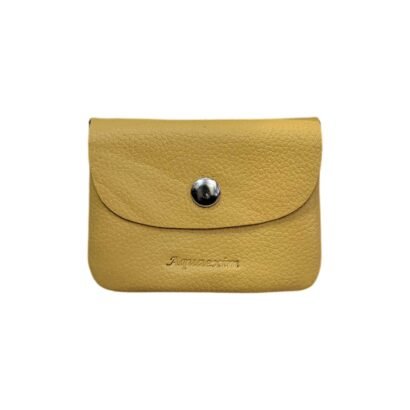 Leather Coin Pouch Yellow