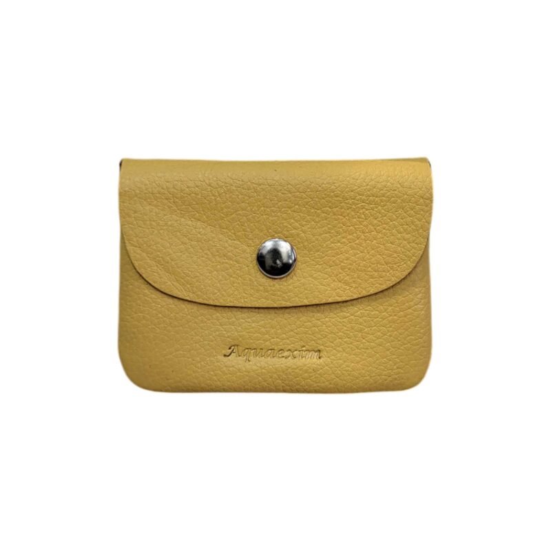 Leather Coin Pouch Yellow