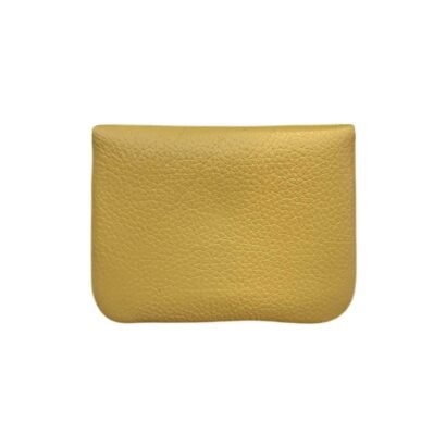 Leather Coin Pouch Yellow