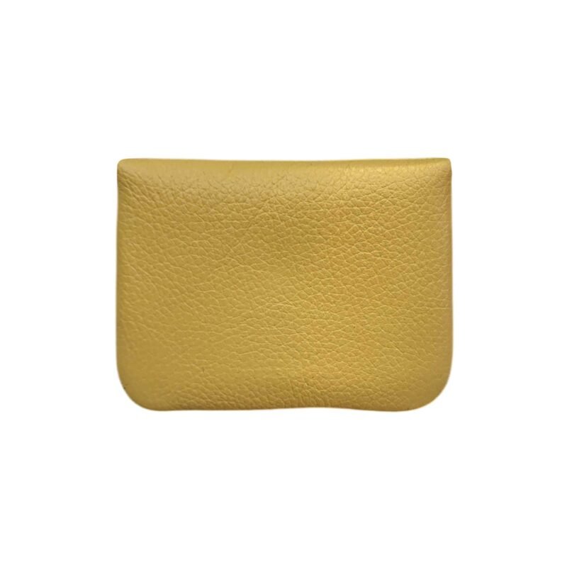 Leather Coin Pouch Yellow