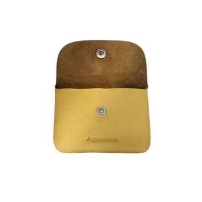 Leather Coin Pouch Yellow