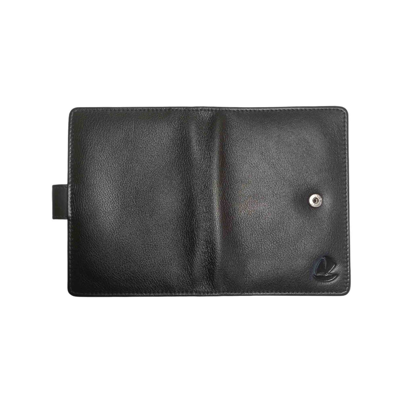 Aquaexim Premium Leather Slim Passport Holde Black Colour
