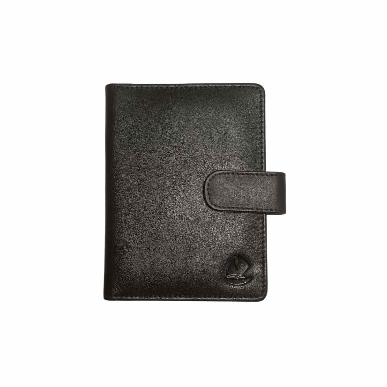 Aquaexim Premium Leather Slim Passport Holde Black Colour