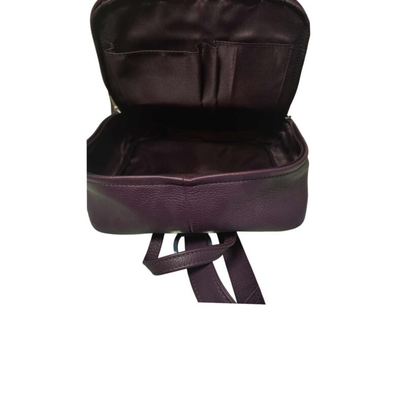 Aquaexim Genuine Leather Backpack for Ladies Purple