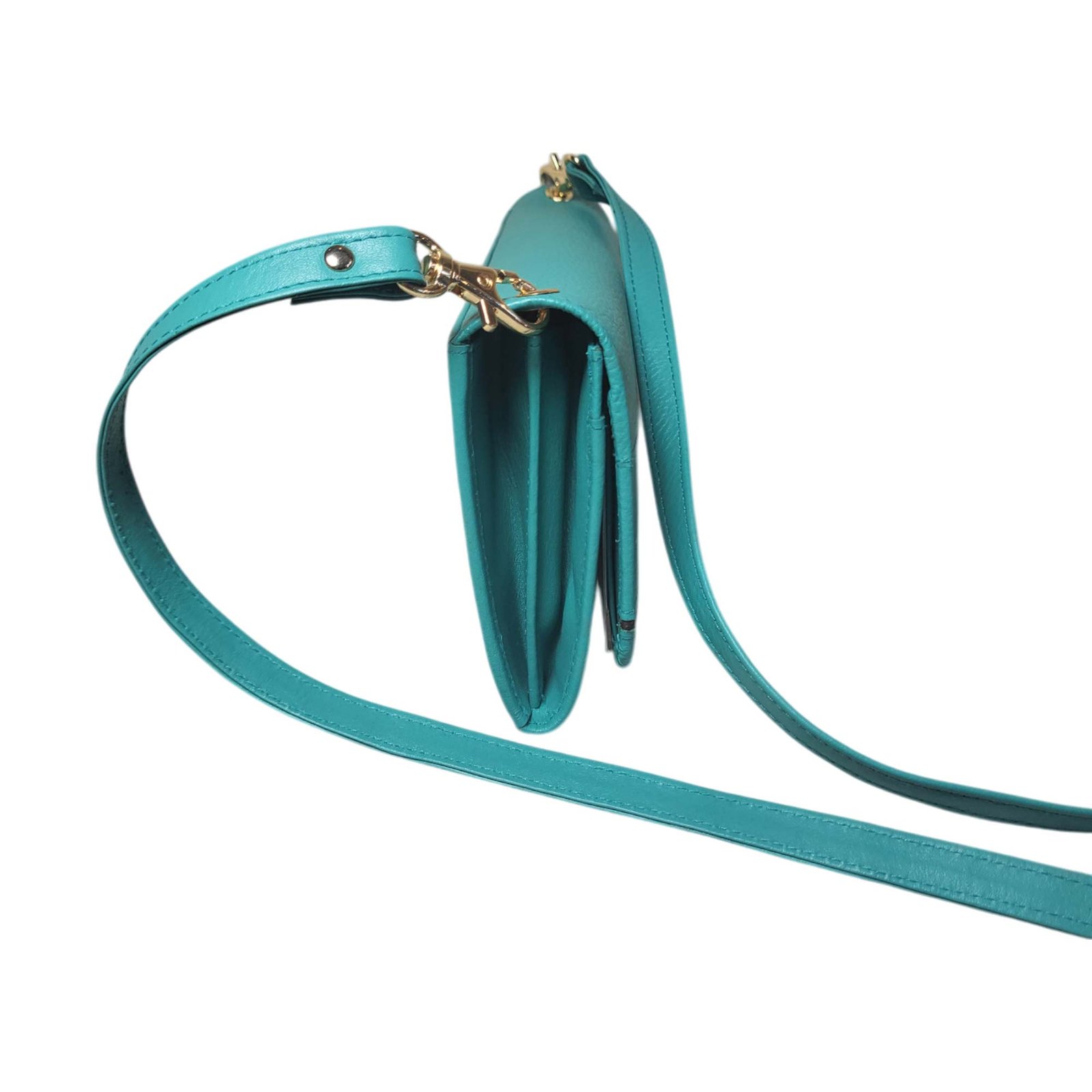 Aquaexim Ladies' Genuine Leather Sling Clutch Light Green