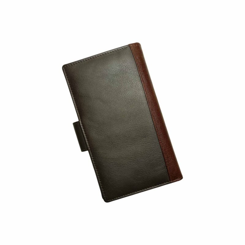 Aquaexim Genuine Leather Long Passport Holder Brown