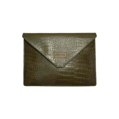 Aquaexim Genuine Leather Tablet Sleeve Dark Green