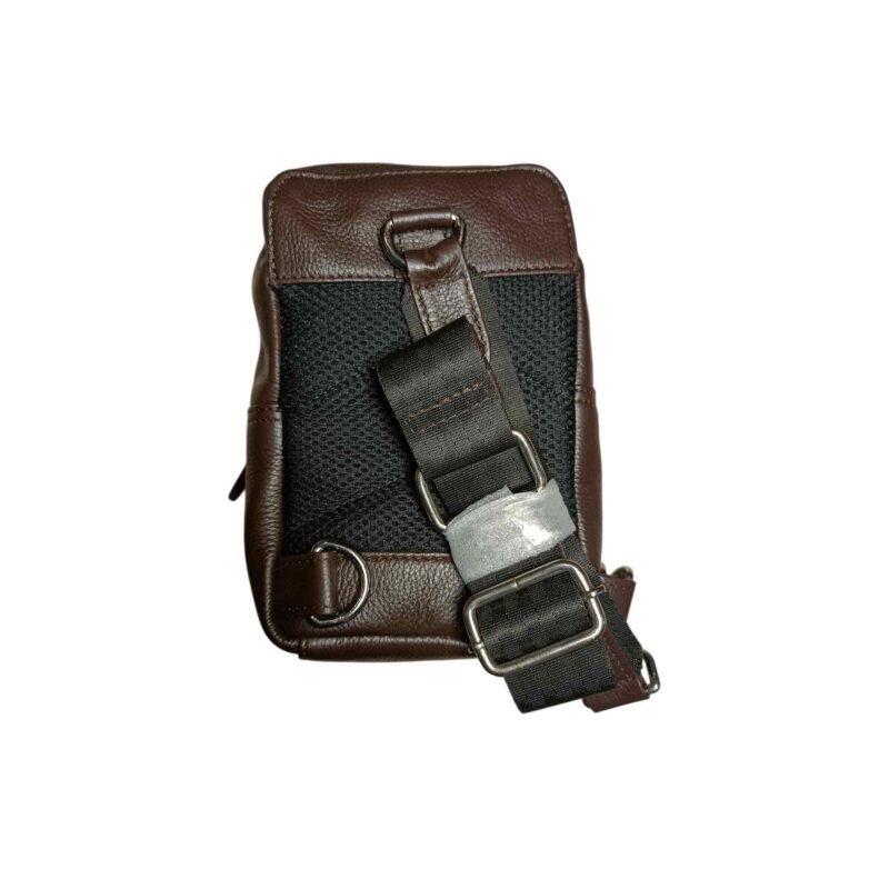 Aquaexim Stylish Leather Chest Bag Brown