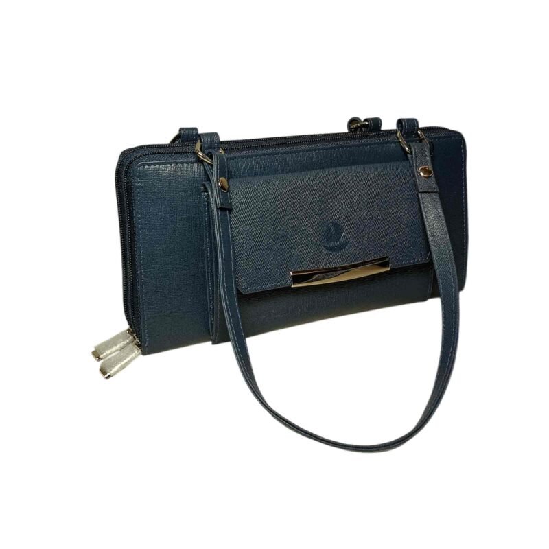 Aquaexim Luxury Mini Leather Handbag – Stylish & Functional Blue