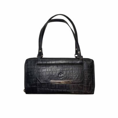 Aquaexim Luxury Mini Leather Handbag – Stylish & Functional Black