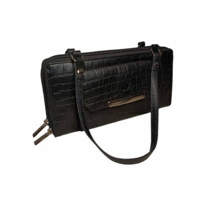 Aquaexim Luxury Mini Leather Handbag – Stylish & Functional Black