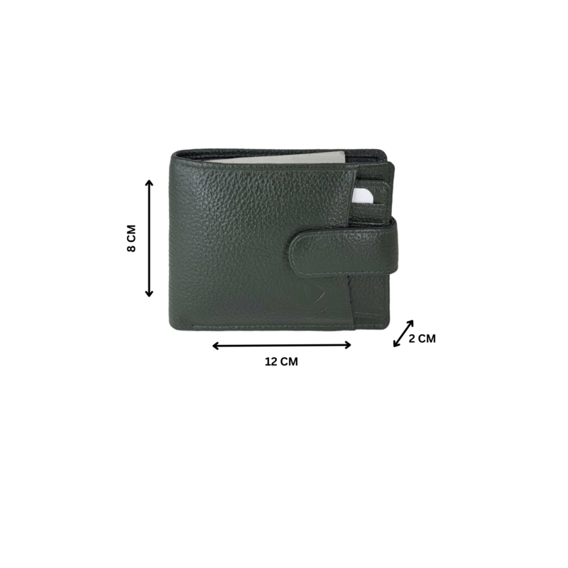 Leather Card Holder Wallet for Men With RFID Green