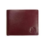 Men’s Slim Leather Wallet – RFID Protected & Seamless Design Maroon