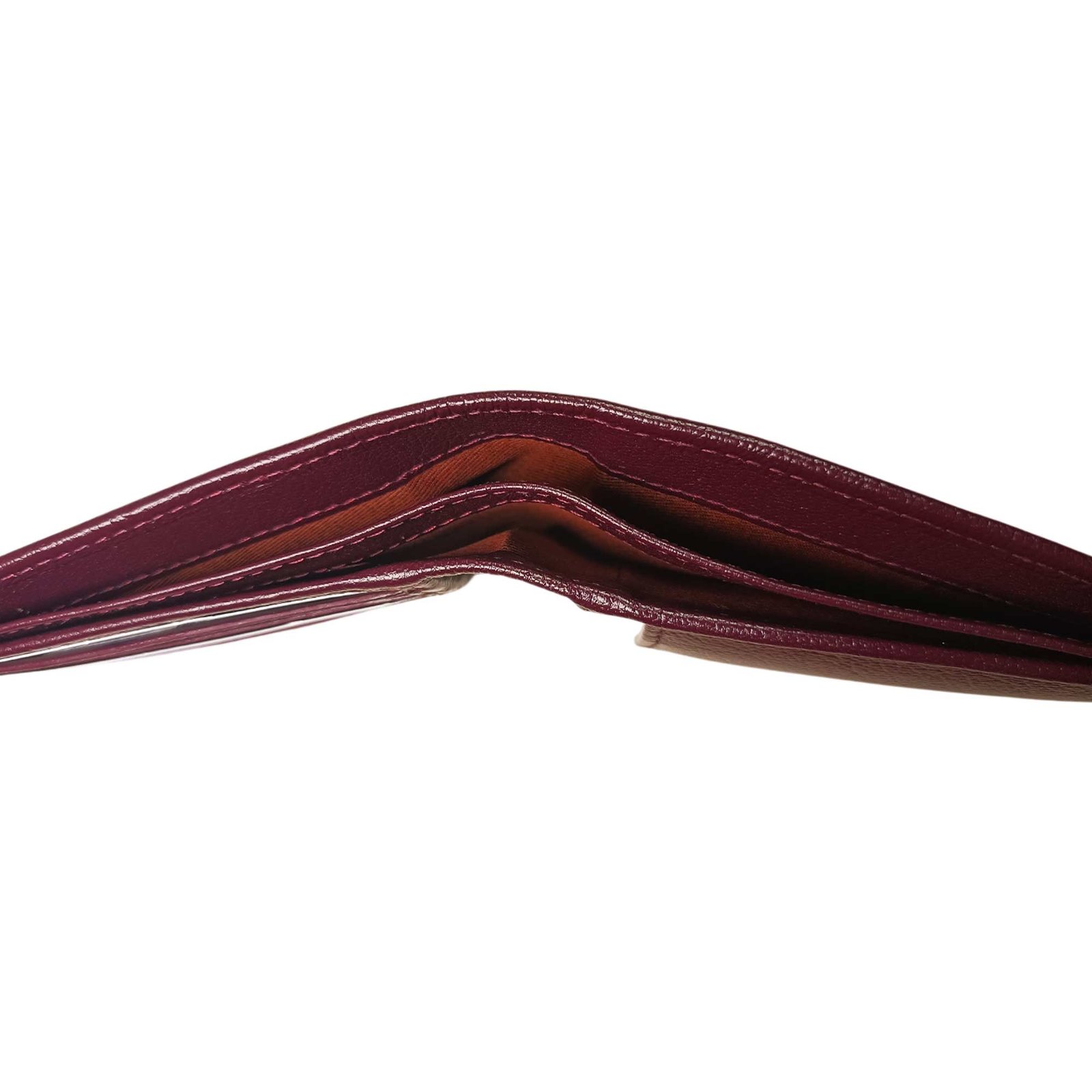 Men’s Slim Leather Wallet – RFID Protected & Seamless Design Maroon