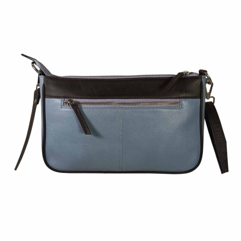 Genuine Leather Ladies Sling Bag For Women Light Blue
