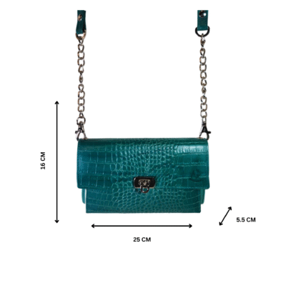 Trendy Leather Sling Clutch for Women Light Green