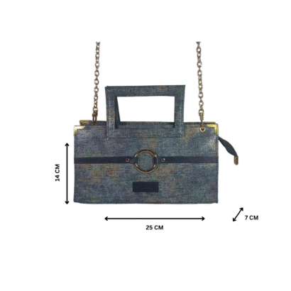 Stylish Mini Sling Bag Leather for Women Denim