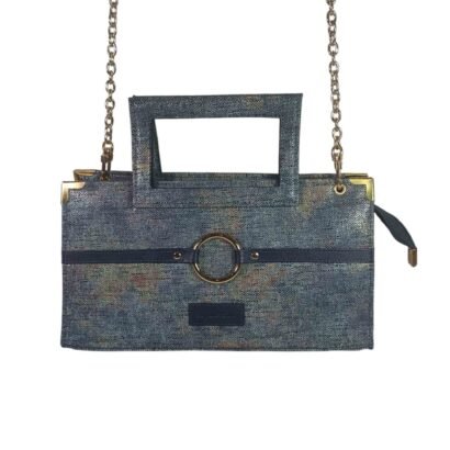 Stylish Mini Sling Bag Leather for Women Denim