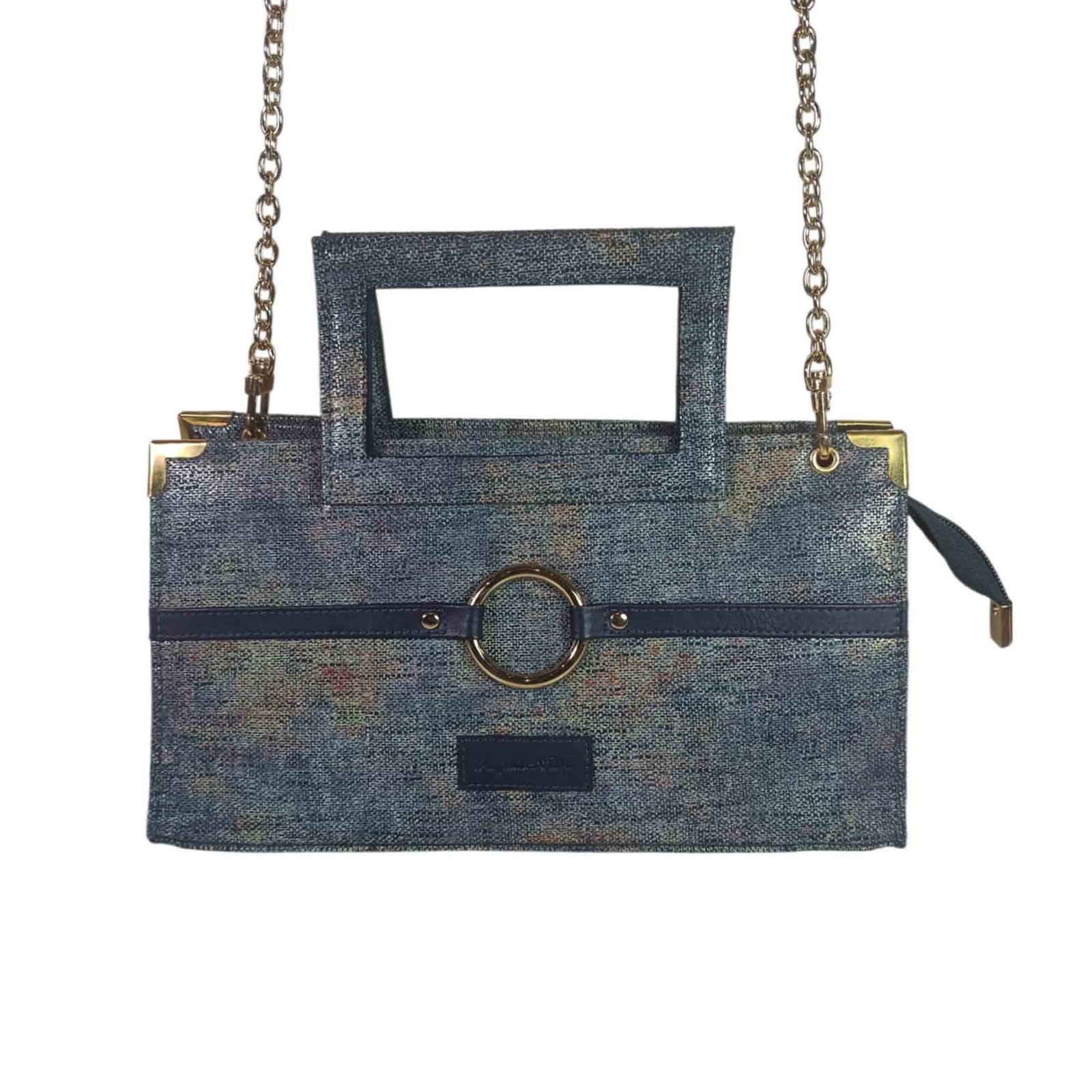 Stylish Mini Sling Bag Leather for Women Denim