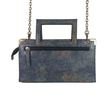 Stylish Mini Sling Bag Leather for Women Denim