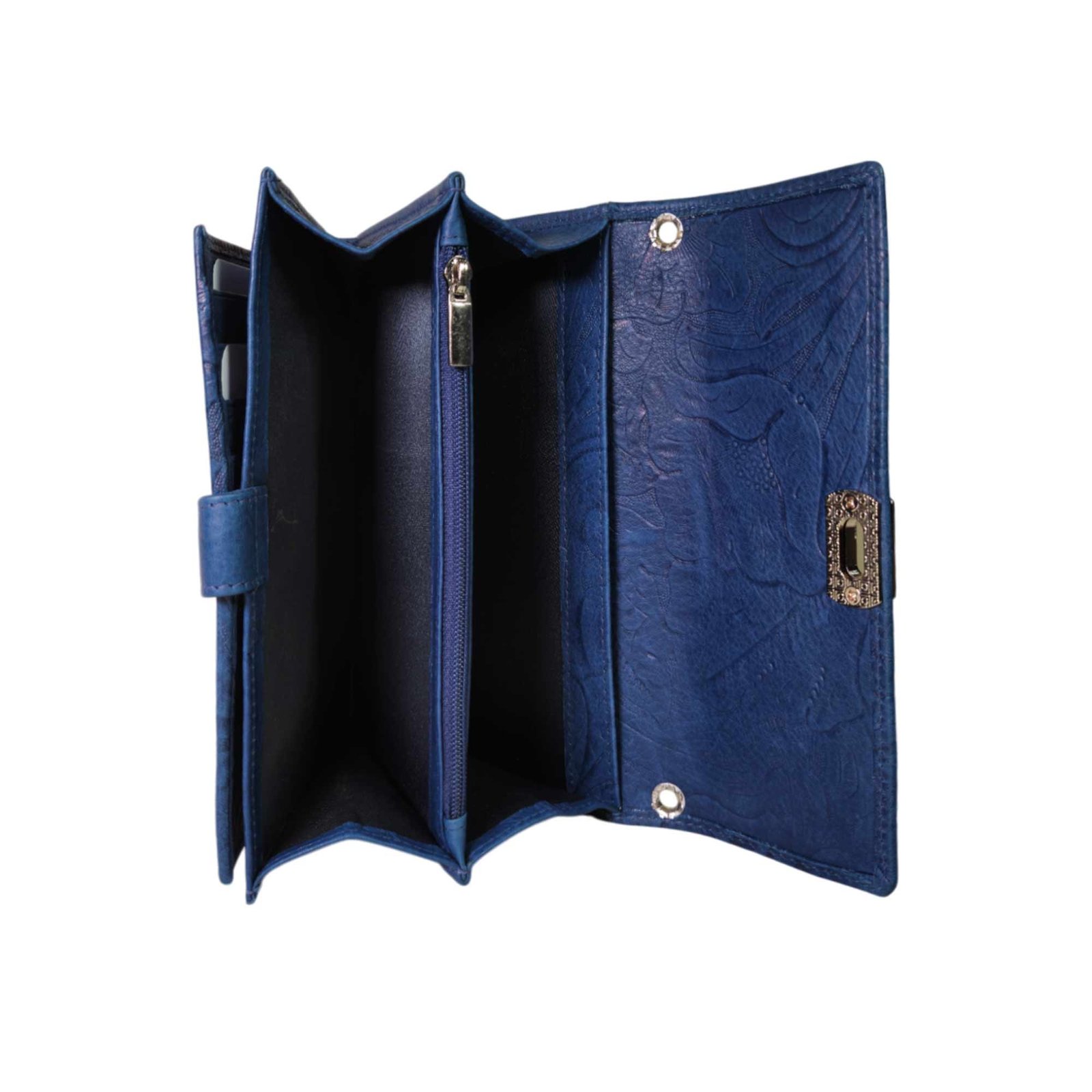 Trendy Leather Sling Clutch for Women Blue Trendy Leather Sling Clutch for Women Blue